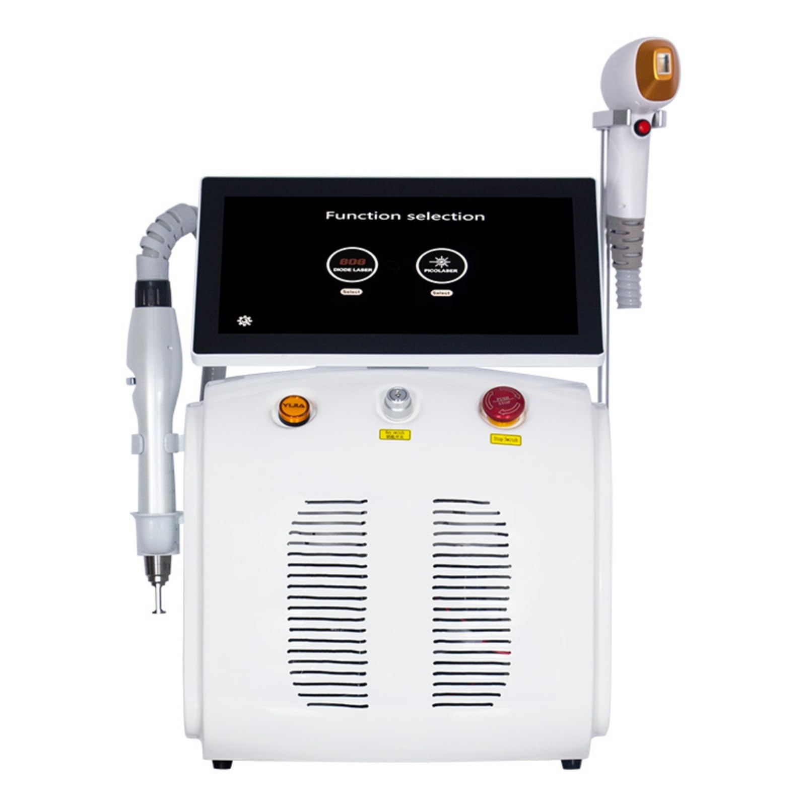 2 in 1 808nm professional diodo laser depilatore punto di congelamento depilazione + picosecondi laser rimozione del tatuaggio, Adatto per centri benessere, Bianco