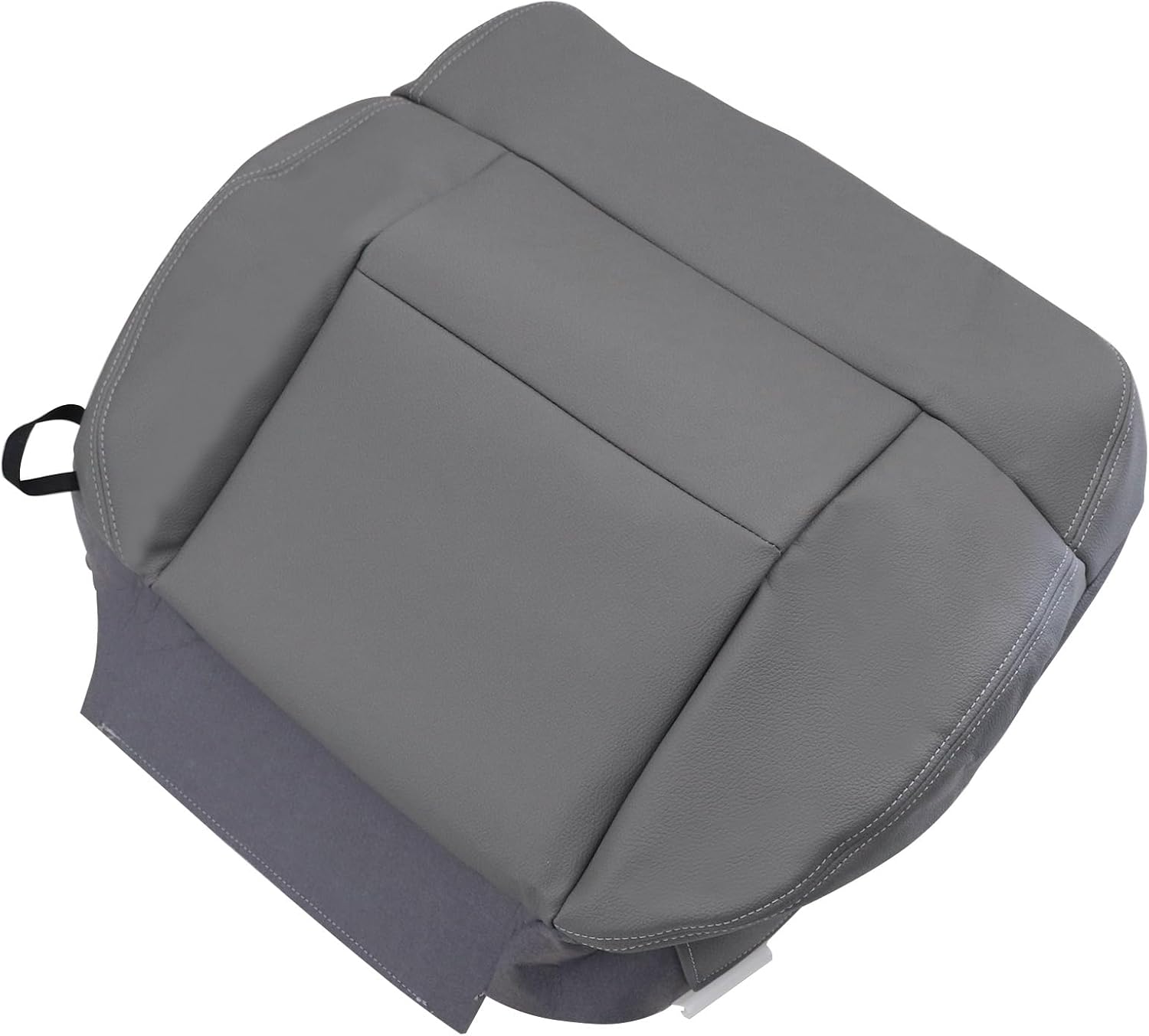 SecosAutoparts Passenger Side Bottom Replacement Leather Seat Cover Med Flint Gray Compatible with Ford F-150 2004 2005 2006 2007 2008
