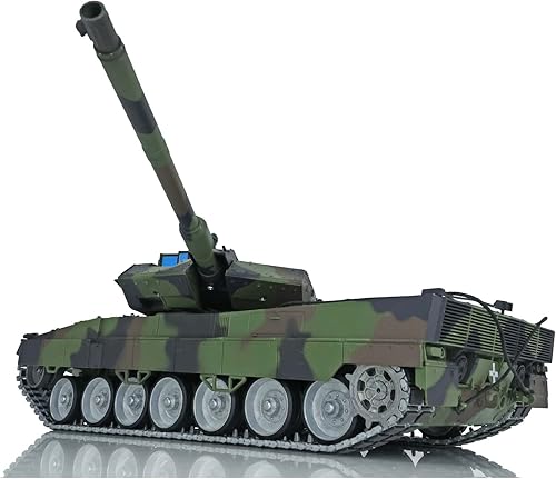 Miniatura 2 de TOUCAN RC HOBBY Henglong 1/16 7.0 Leopard2A6 RC Tank 3889 Barril Recoil Metal Pistas W/Cauchos