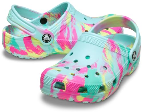 Image of Crocs Unisex-Child Classic Watercolor Marbled Clog