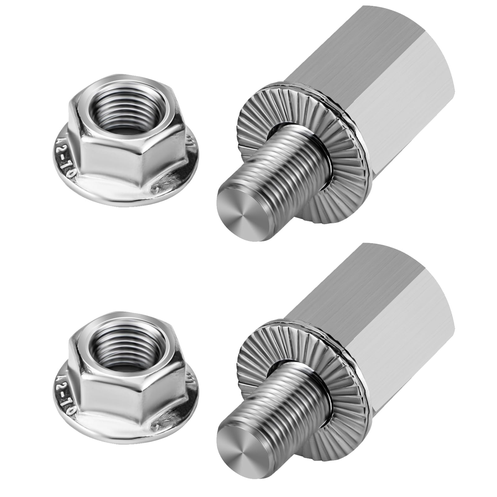 Jingzan 2 Set Bicycle Hub Hitch Adapter, M10*1.0 Thru Axle Adapter, 304 Stainless Steel Universal Bicycle Trailer Coupling Connector for Cargo, Pet & Trailers (M10*1.0)