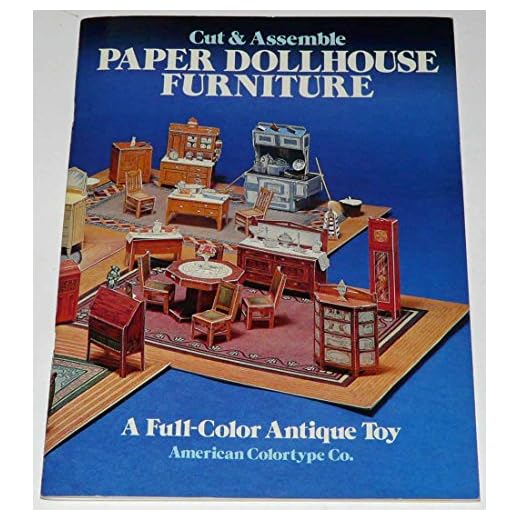 Cut & Assemble Paper Dollhouse Furniture