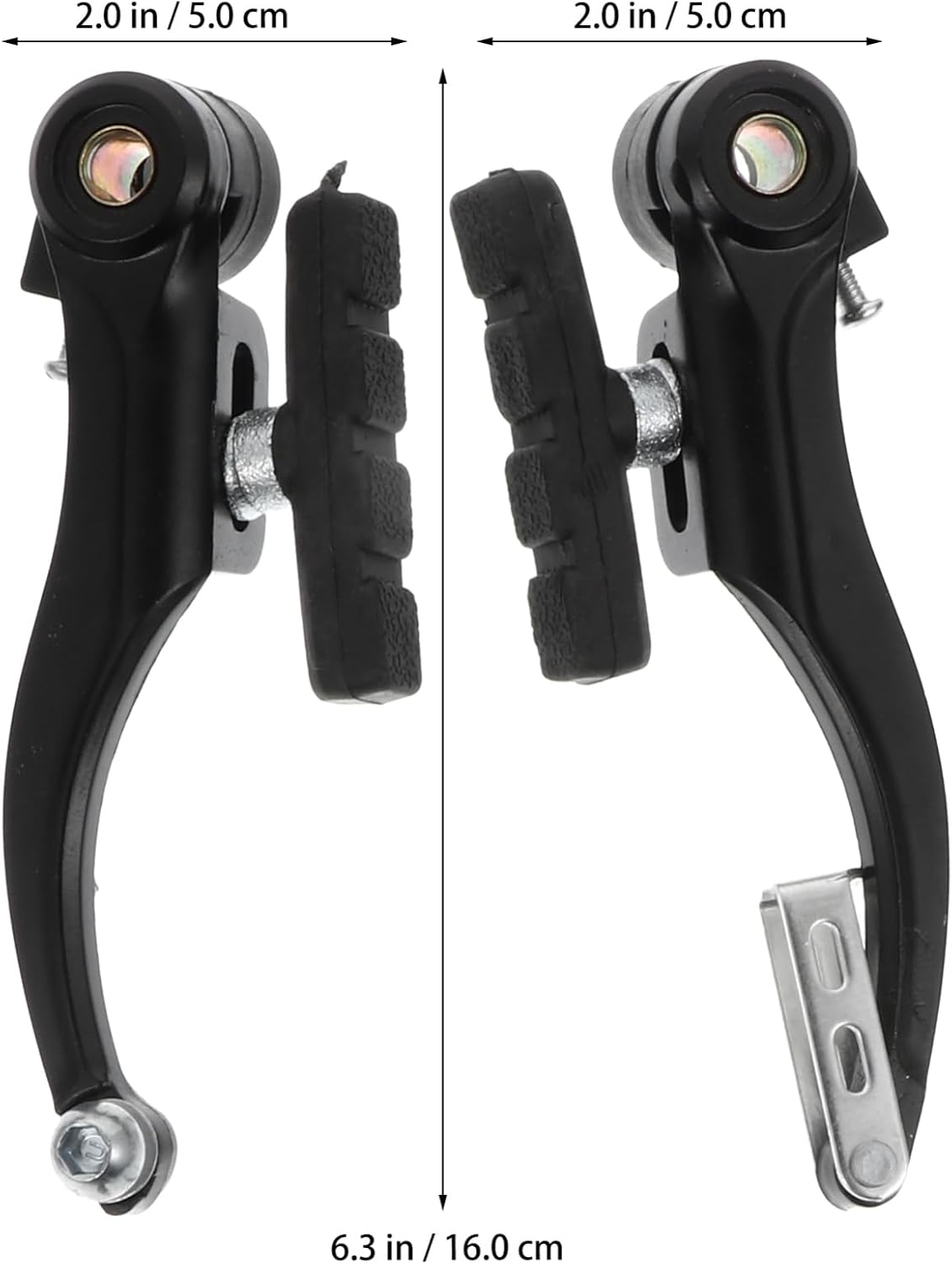Outanaya Durable v Shape Bike Brake Kit Easy to Install Brake Parts for Mountain Bicycles High Sensitivity and Stable Performance Black for Enhanced Riding Safety