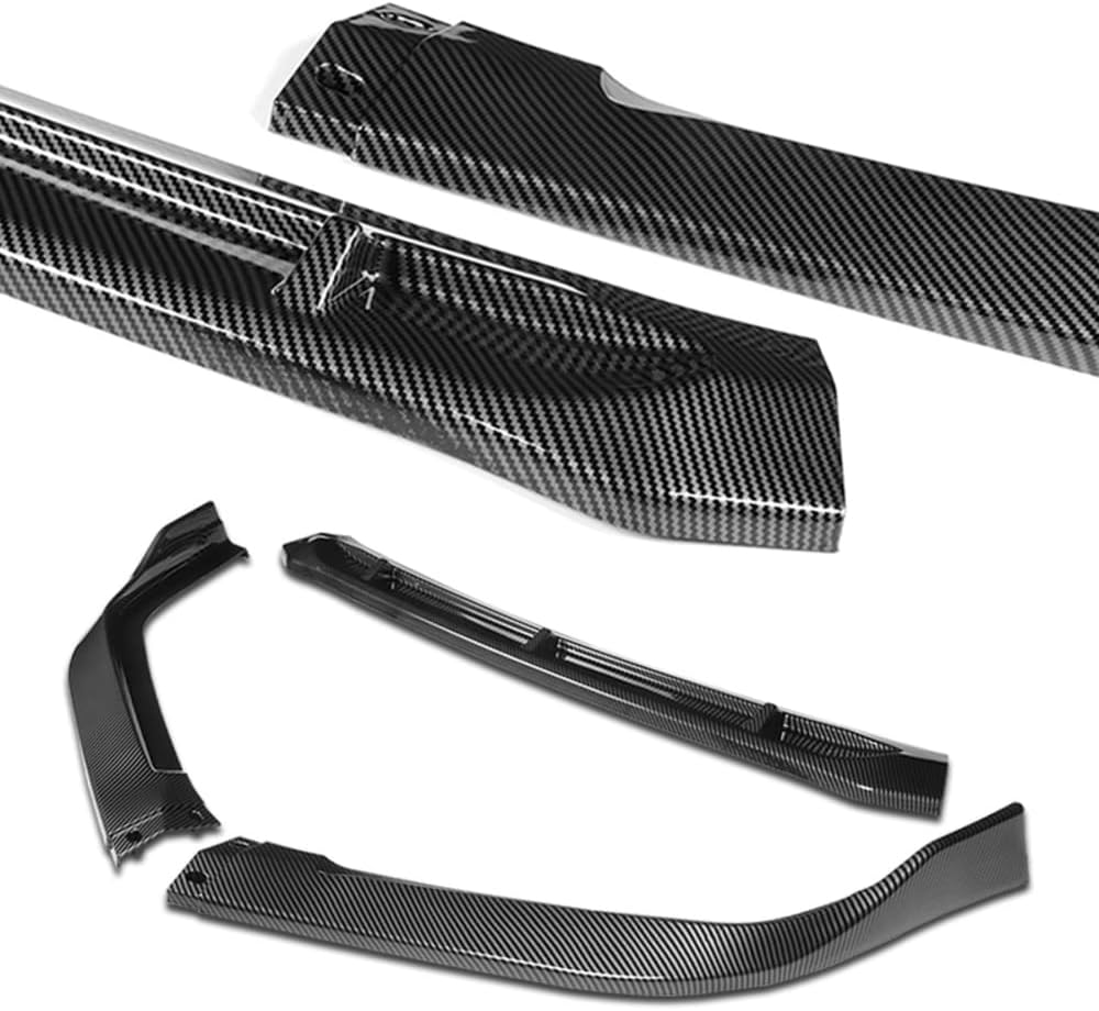 Q1-TECH, Front Bumper Lip fit for Compatible with 2016-2017 Honda Accord 4DR / Sedan Only, Front Bumper Lip Spoiler Air Chin Body Kit Splitter ABS, STP-Style (Painted Carbon)