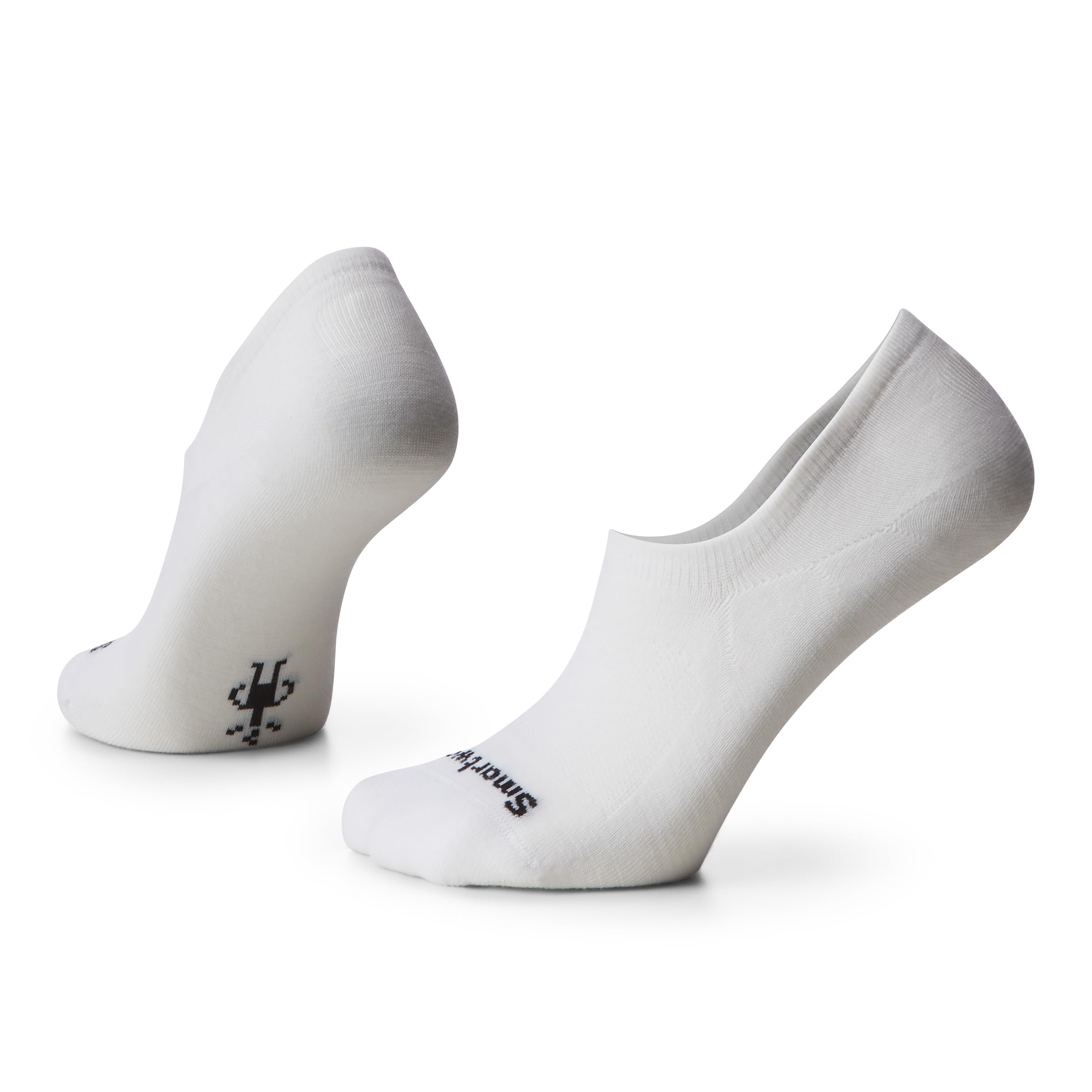 Smartwool Unisex No Show Merino Wool Invisible Socks, Low Rise Women's & Men's Trainer Socks, Walking & Sport Seamless Toe, Lightweight & Breathable Natural Merino - White, Small