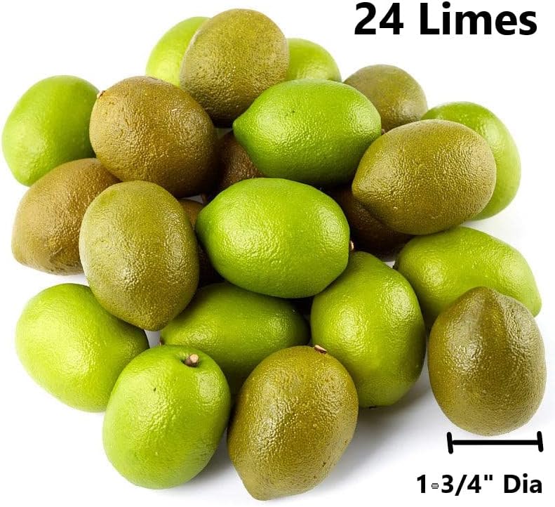 Factory Direct Craft Realistic Artificial Limes Assortment of 24 Fake Limes Citrus Fruits