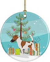 Vista 7 de Caroline's Treasures Adorno de cerámica con cola de perro pastor inglés antiguo para colgar en el árbol de Navidad, para el hogar, Navidad, fiestas