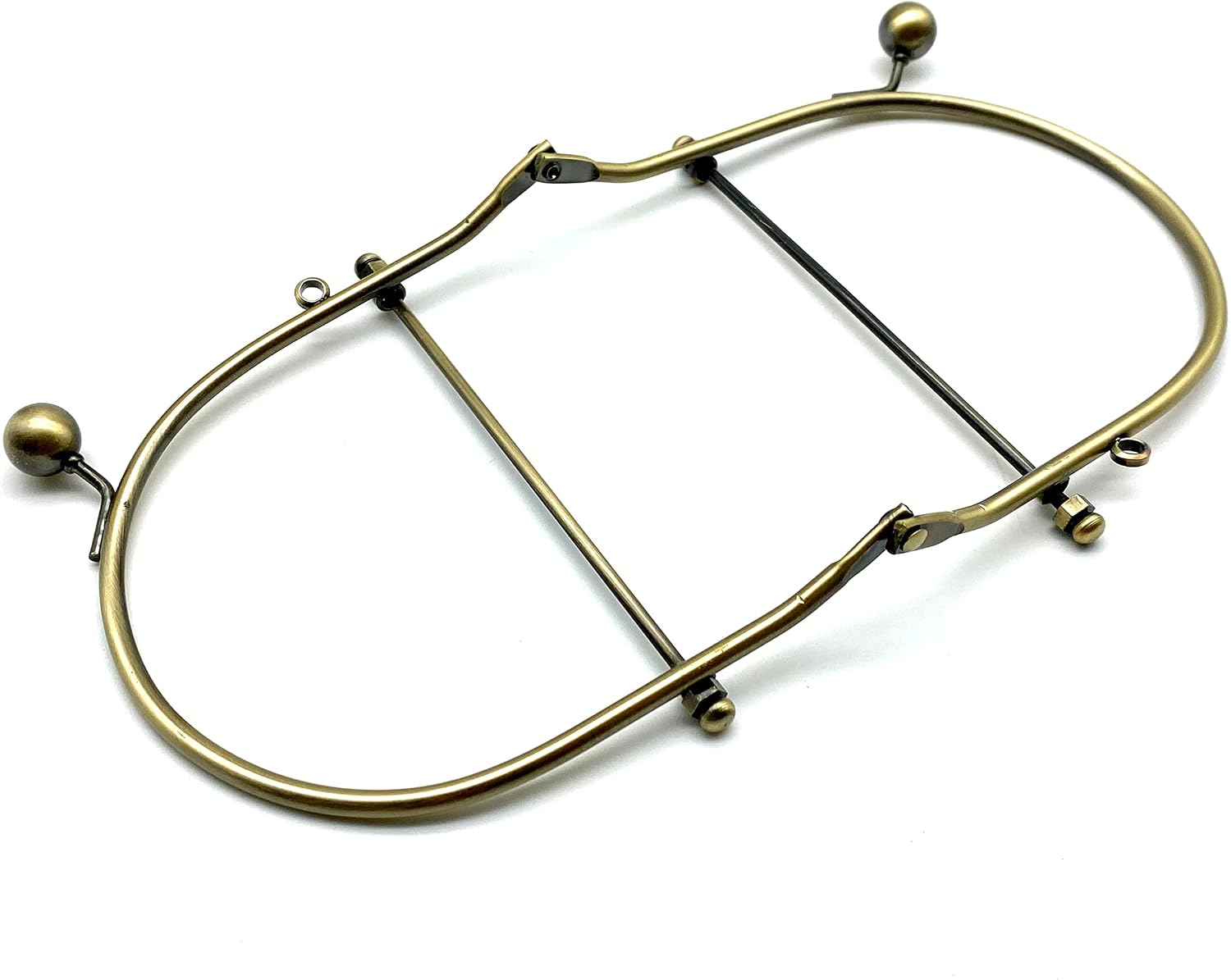 3dancraftit Iron Wire Kiss Clasp Lock Purse Handle Pouch Bag Clutch Frame for Purse Bag Making 4" x 4 1/2" / 10.5cm x 11.5cm Anti Bronze K98