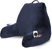 Vista 69 de Nestl - Almohada de lectura con espuma viscoelástica triturada, diseñada para sentarse en la cama y el sofá, con soporte ajustable para la espalda