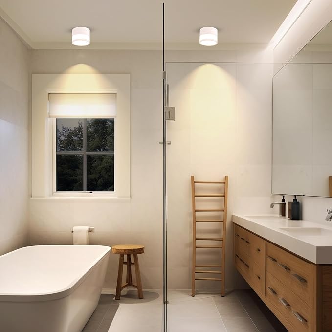 Temgin IP65 Plafondlamp Opbouw wit Mat LED 12W 3000K Warm Wit Plafondspots Aluminium 230V Ø10cm Plafond Opbouwspots Badkamer photo 3