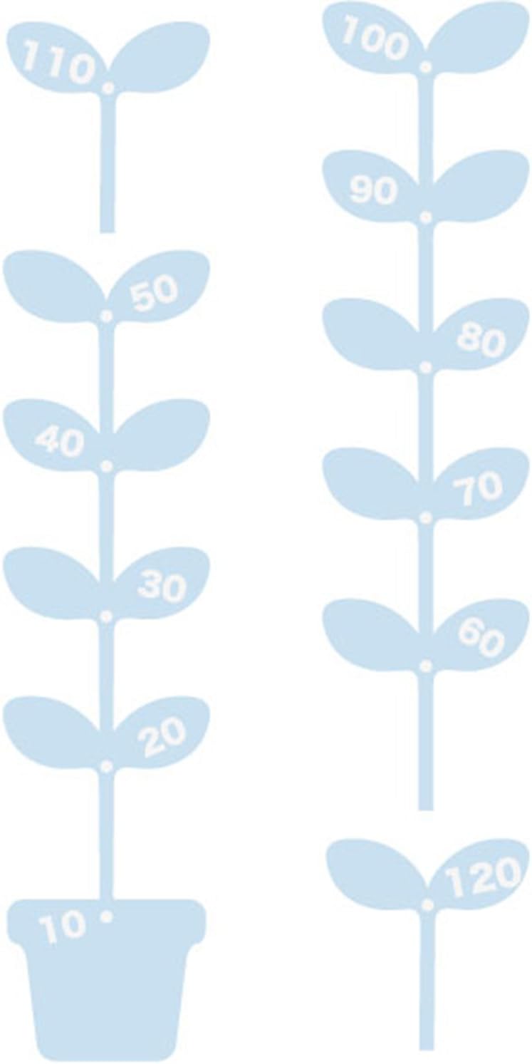 WallStyle+ Wall Sticker Height Chart 450mm x 750mm ws-174 Medium Gray