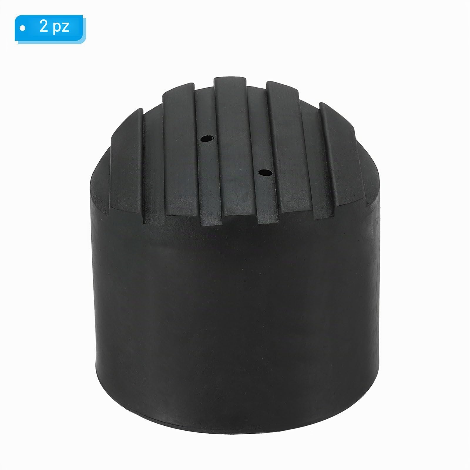 PATIKIL Scaletta Antiscivolo Piedi 2,7"/68mm 2pz Gomma Rotondo Piedino Protettivo Tappetino Cuscino Ricambio per Telescopico Pieghevole Estensibile Protezione Nero