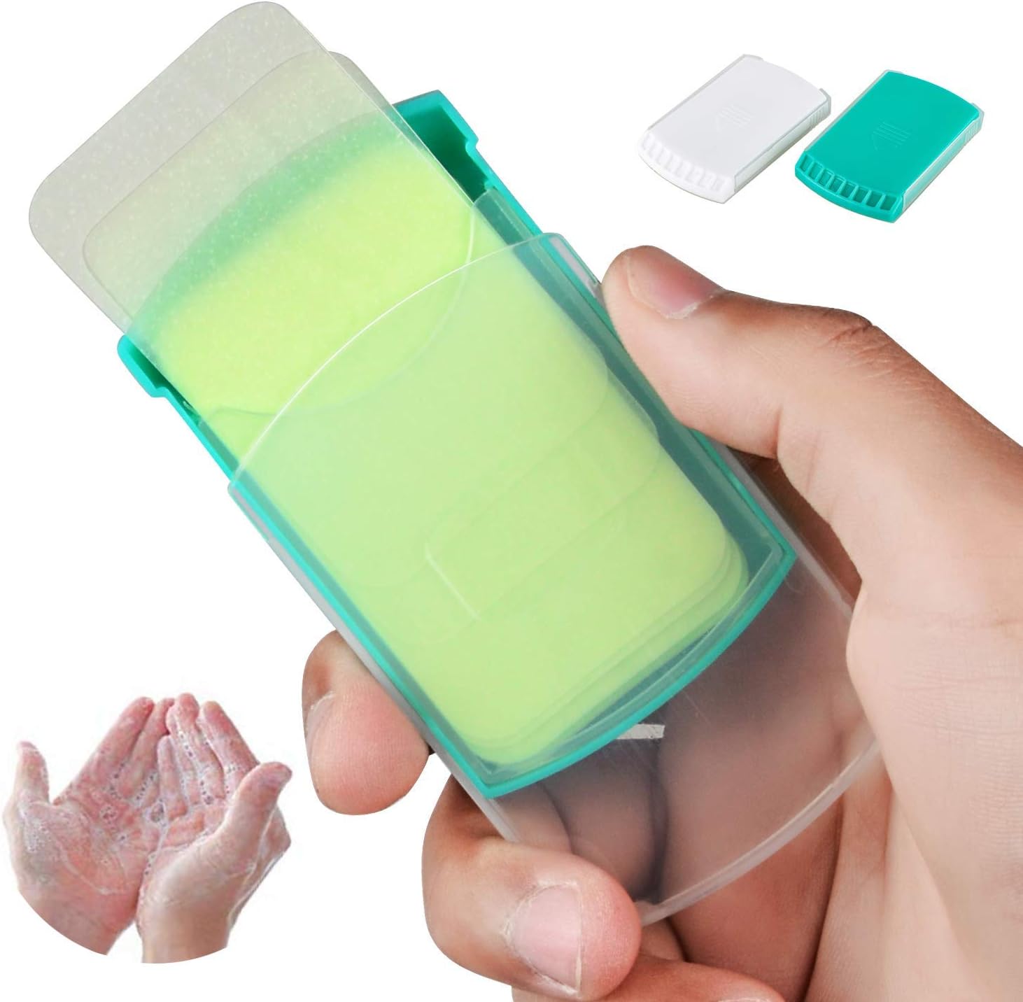 2 Boxs (100 Sheets) Hand Washing Soap Sheets for Outdoor Travel,Portable Camping Hand Soap,Hiking Washing Hand Bath Paper Soap for Travel,BBQ,Party,School,Girls