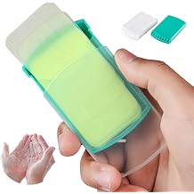 HongyiTime 2 Boxs (100 Sheets) Hand Washing Soap Sheets for Outdoor Travel,Portable Camping Hand Soap,Hiking Washing Hand Bath Paper Soap for Travel,BBQ,Party,School,Girls