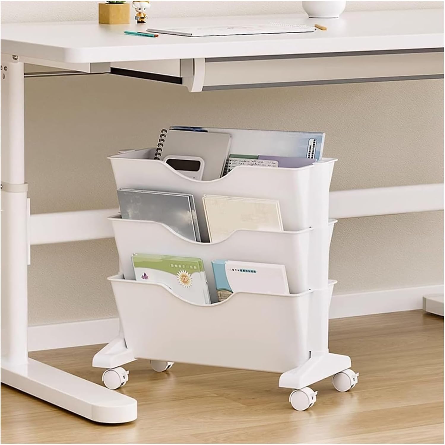 Magazine Rack,Book Display Rack, Floor-Standing Magazine Rack Literature Display Movable for Exhibition Trade Shows Office