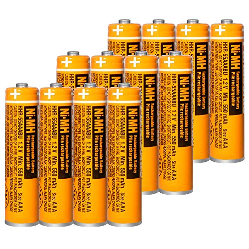 12PCS NI-MH AAA Rechargeable Battery for Panasonic HHR-55AAABU 1.2V Replacement Battery