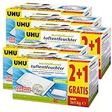 UHU Original Luftentfeuchter Nachfüllbeutel 3x1000g Neutral - Verhindert Kondenswasser, Feuchtigkeit und muffige Gerüche (5er Pack)