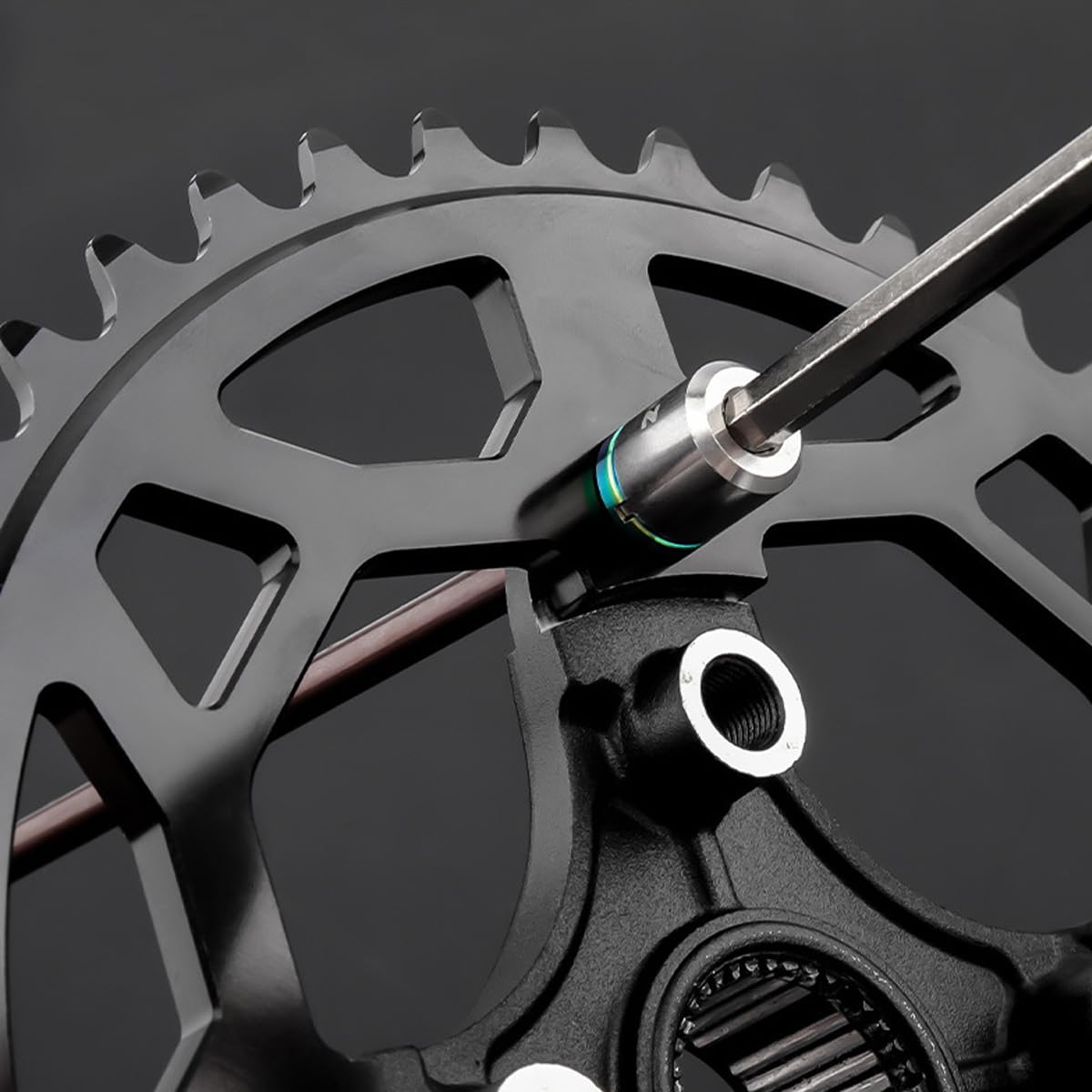 HOUSON Bicycle Chainring Bolt Wrench, Slotted Wrench Crankset Bolt Crankset Bolt Fixed Assembly and Disassembly Tool - Image 4