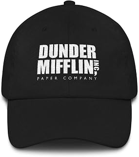 J.Ehonace Dunder Mifflin Embroidered Baseball Cap - Awesome Gift for Office TV Show Fans