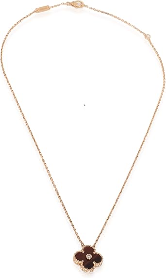 Pre-Loved 2017 Limited Edition Vintage Alhambra Pendant Necklace, Rose Gold, Diamond, 16 in