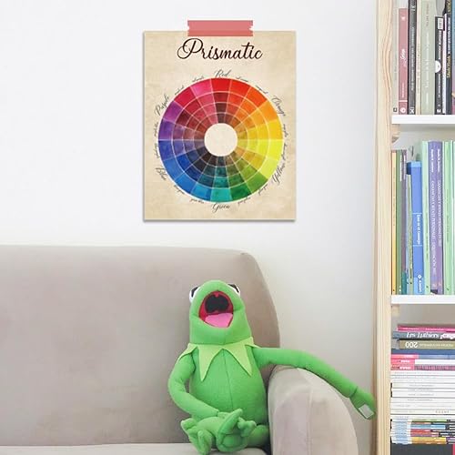 Miniatura 5 de SUPERDANT 1 pieza de arte de pared de rueda de color dibujado a mano, rueda de prisma de color, impresión de papel, póster de cartón, pintura de