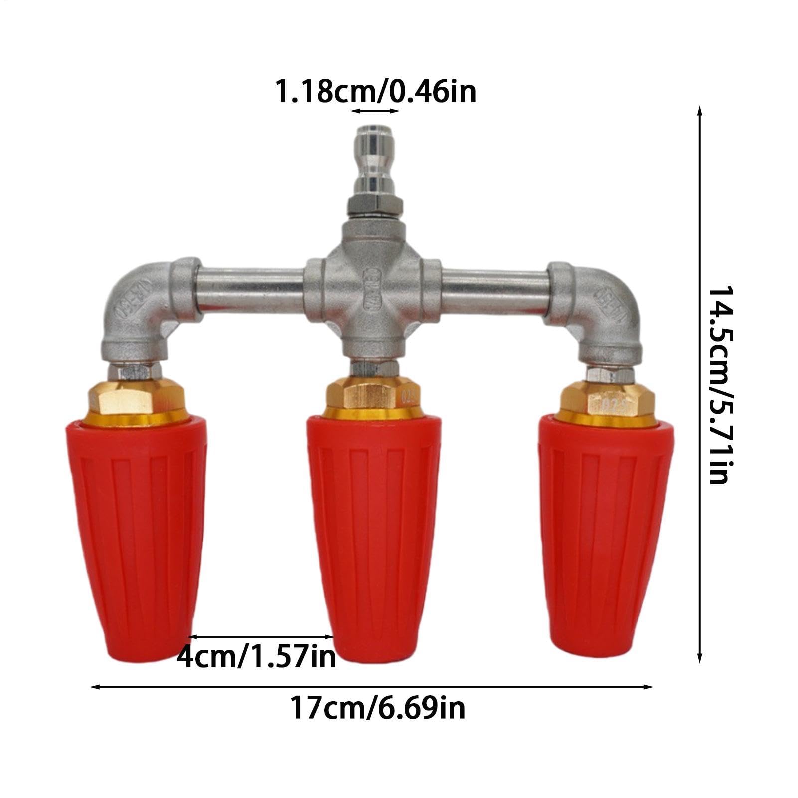 Boquilla Triple para Hidrolavadora 4000 PSI Resistente Con 360 Grados
