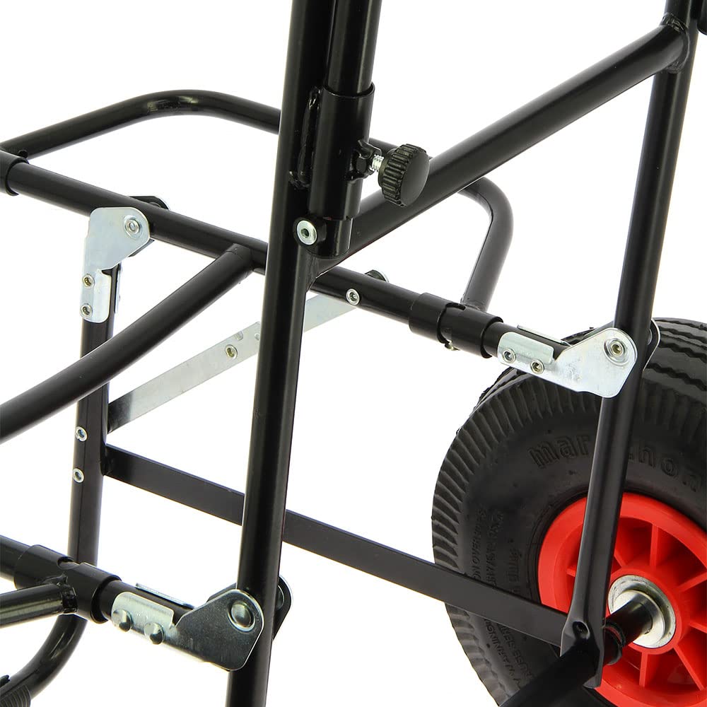 DNA Leisure NGT Chariot de pêche à la carpe léger réglable pliable compact double roue