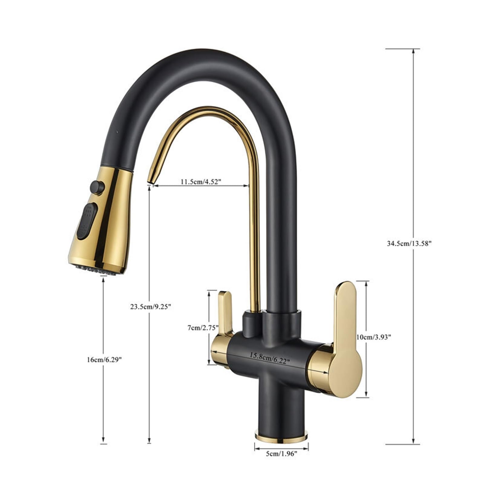 Grifos de Cocina Grifo Purificado For Bebidas De Cocina, Grifo De Filtro De Agua Extraíble, Mezclador De Agua Caliente Y Fría, Grúa For Fregadero (Color : Nickel C)