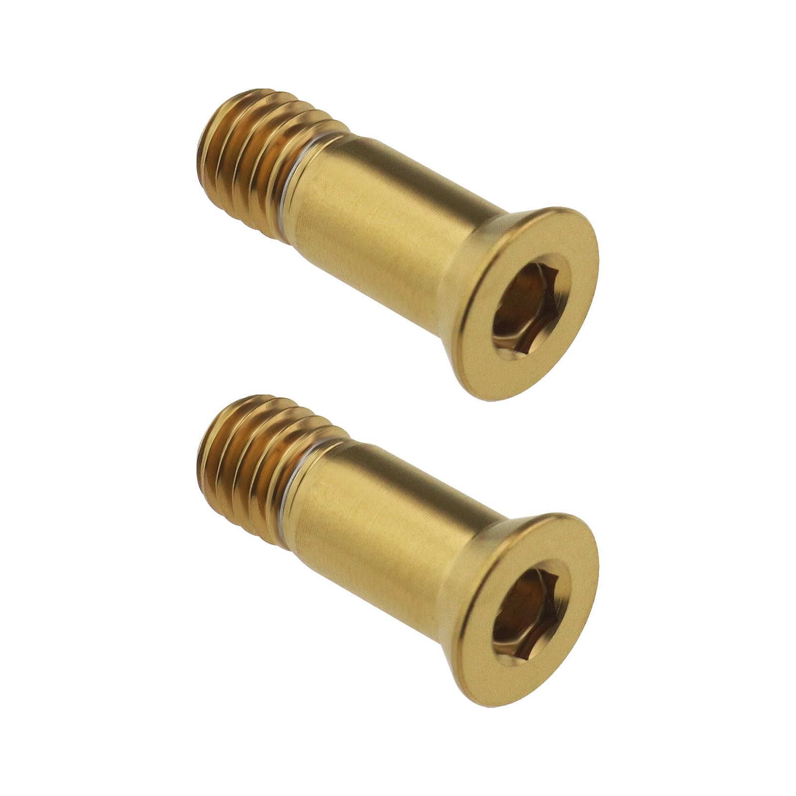 eMagTech 2pcs Titanium Alloy Fixing Screws Bicycle Rear Derailleur Bolt Bicycle Derailleur Guide Wheel Fixing Screw for Road Bike Mountain Bike Gold