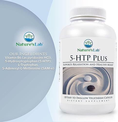 Miniatura 2 de Nature's Lab 5-HTP Plus 200mg - Apoya la relajación y el estado de ánimo saludable* - 120 cápsulas