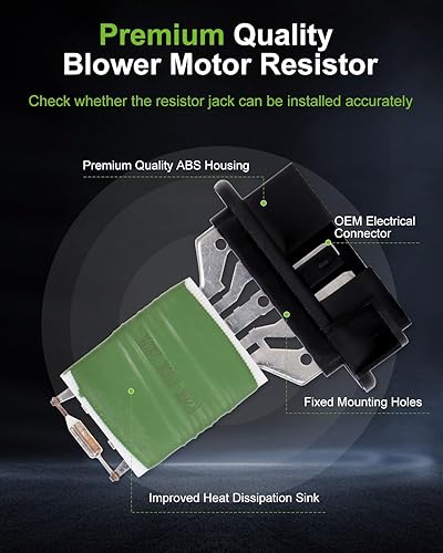 Miniatura 3 de SCITOO Regulador de resistencia del motor del ventilador del ventilador del calentador de aire acondicionado para 2001-2004 para Chrysler Sebring,