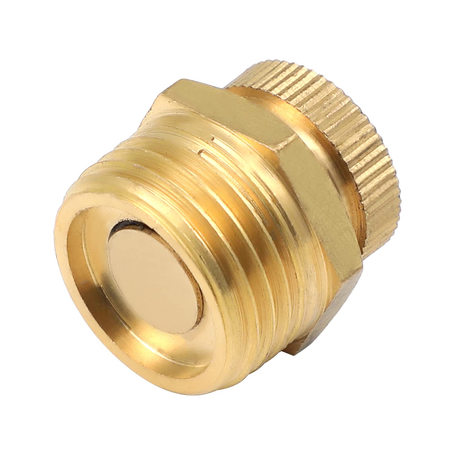 Othmro 1Pcs Air Compressor Male Thread Water Drain Valve Brass Tone 1/2 20mm thread