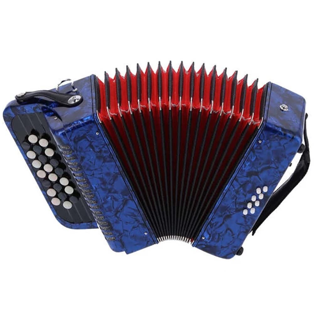 Piano Accordion, 22 Keys 8 Bass, For Musical Instrument Lovers, Stage Performance, With Retractable Strap Storage Bag