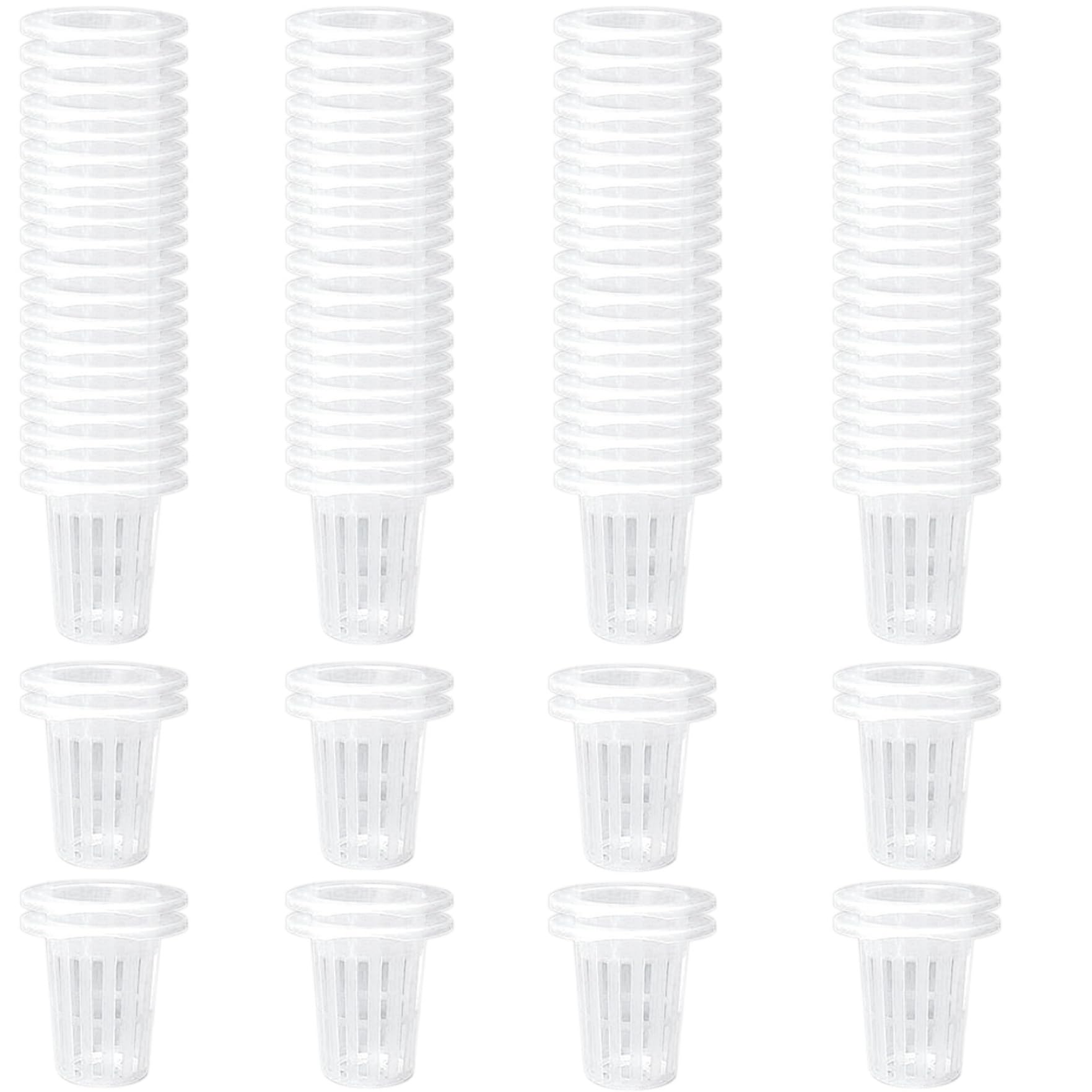 Pots hydroponiques en plastique 100pcs pour semis intérieur et panier culture filet