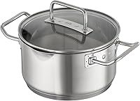 Vista 3 de RÖSLE Expertiso - Recipiente universal para cocinar de acero inoxidable 18/10, tapa de cristal de 7.9 in, escala interior, apto para cocinas