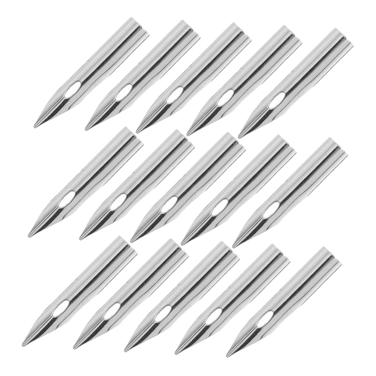 TEHAUX Fountain Pen Nibs Set 15 Pcs Metal Nibs 0.28mm Fine Tips Perfect for Drawing Painting