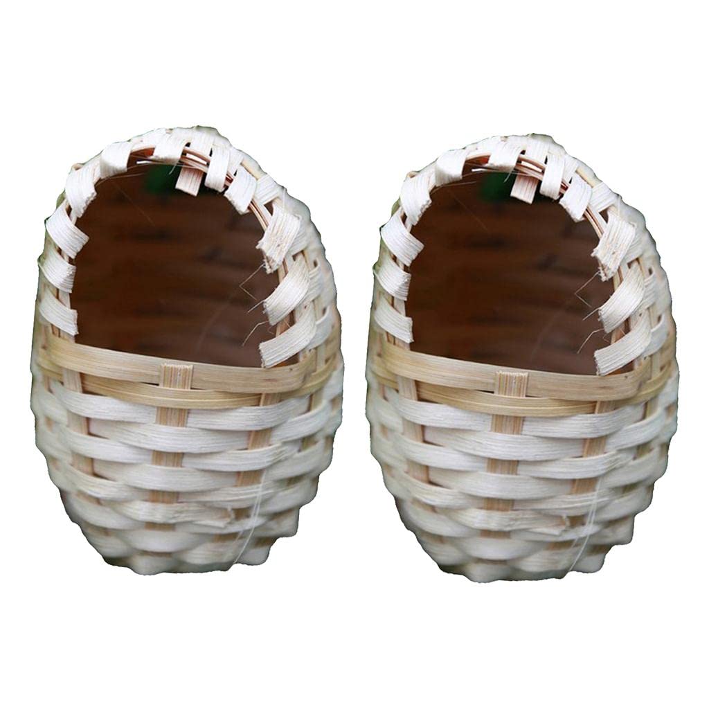 CALANDIS™ 2 Pcs Natural Bamboo Bird Nest Birdhouse Hand-Knitted Birdcage Sparrows Cage | Birdhouses | Bird & Wildlife Accessories | Yard, Garden & Outdoor Living-image-26
