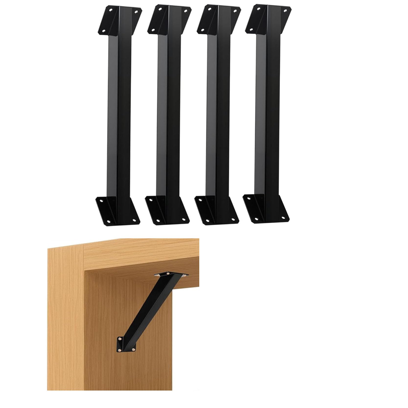 LQSYBHD Angle Support Bracket, Heavy Duty Connector Brace Bracket Pergola Kitfor Pergola, Gazebo, Tree House, Patio & Cabin for 4x4 Wood Posts and Beam, 45° Angle Brackets(Color:4pcs)