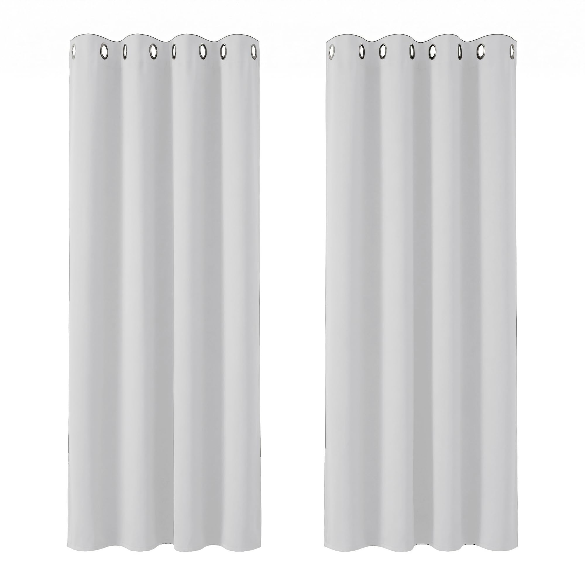 Deconovo Girls Silver Grey Window Treatments Thermal Insulated Room Darkening Curtains Eyelet Curtains For Bedroom 42 X 54 Inch 2 Panels
