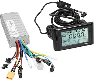 yeacher Controlador de motor sem escova com tela de LCD à prova d'água e painel de controle 24V-48V 500W Kit de controlador sem escova para scooter elétrico de bicicleta