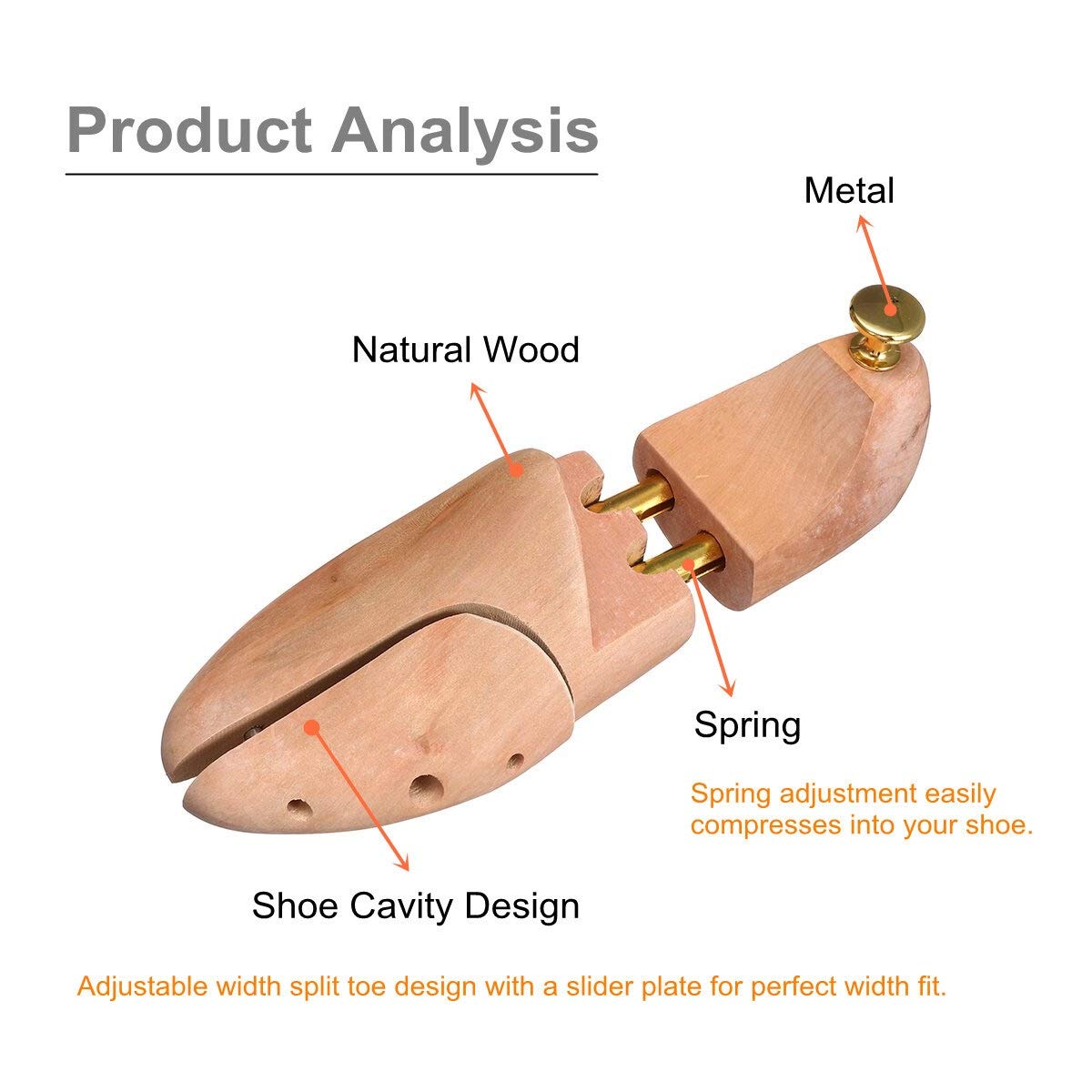 Horma para Ensanchar Zapatos Zapato de Madera Ajustable Árboles de 1 par de Zapatos de Madera Camilla de árbol Shaper Keeper Anti-Arruga 35-46/5-12/3-11.5 Hormas para Zapatos