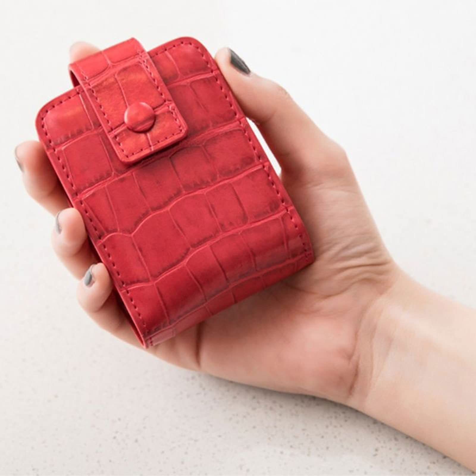 Torba do makijażu szminka kosmetyczka z lustrem damska podróżna kosmetyczka mini organizer etui do przechowywania, Jeden kolor, Jeden rozmiar