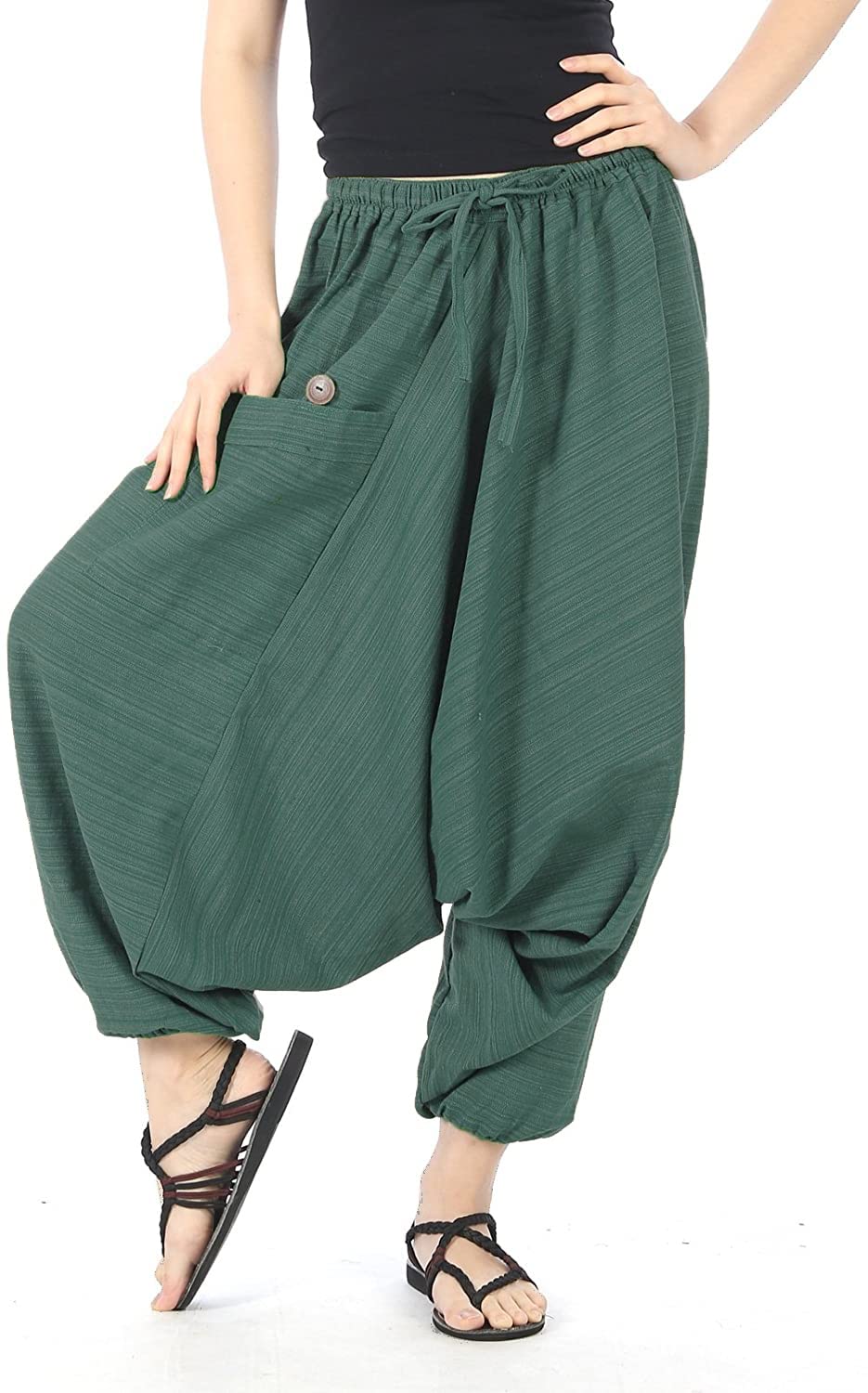 Whitewhale Mens Women Cotton Stripe Aladdin Loose Baggy Boho Hippie Harem Pants Whitewhale Mens Women Cotton Stripe Aladdin Loose Baggy Boho Hippie Harem Pants