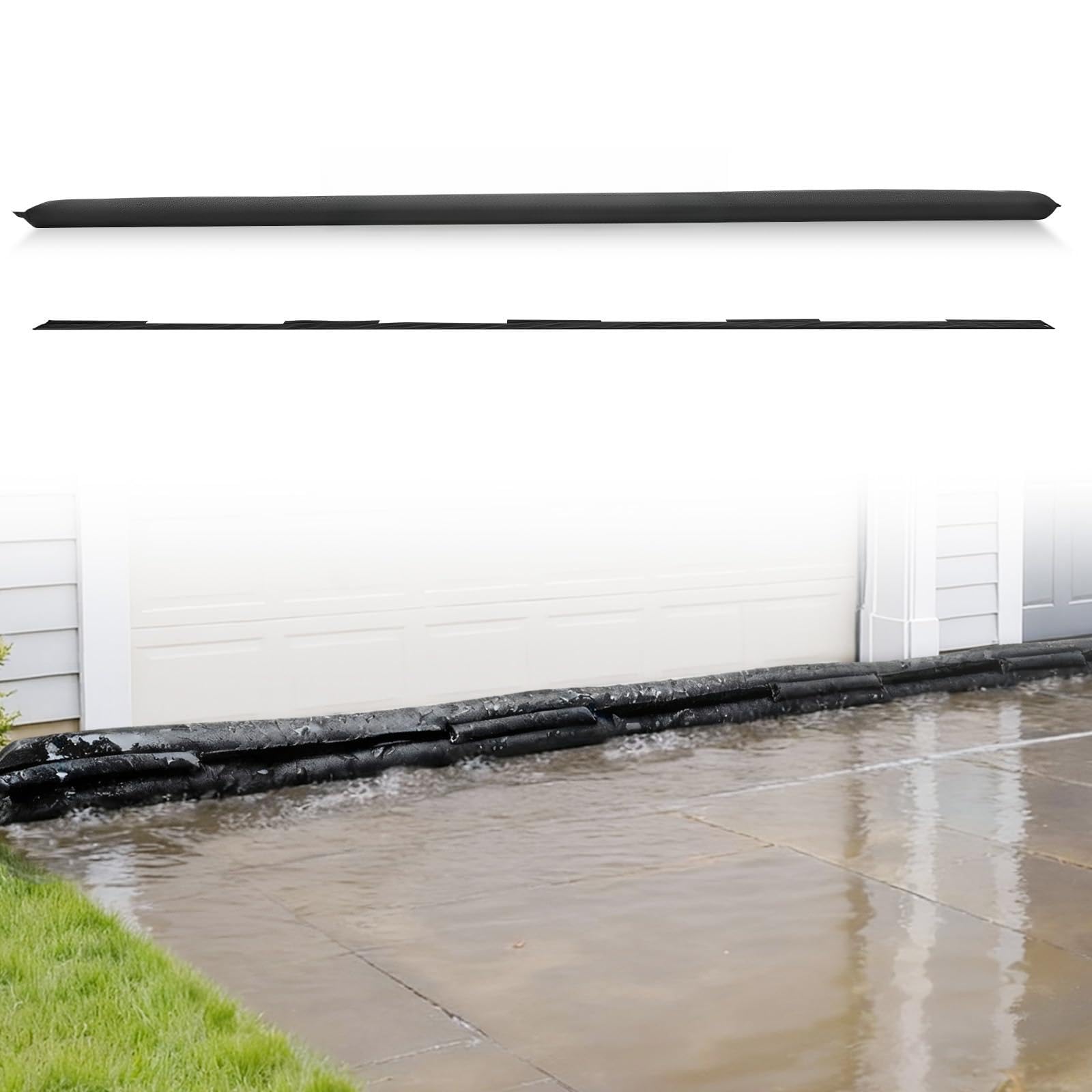 VEVOR Barrière Anti-​inondation Activée par l'Eau, Sacs d'Inondation Lot de 8PCs 48x43,​5 cm, Barrière Absorbante l'Eau, Dispositif de Protection pour Porte, Sous-​sol, Garage, Maison