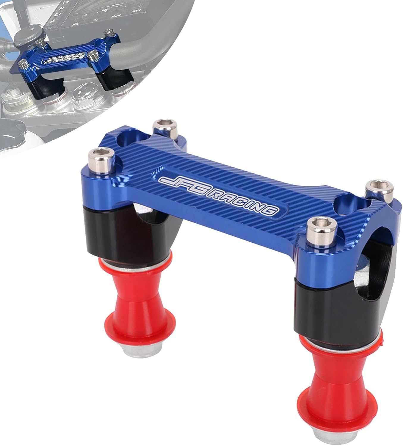 JFG RACING Dirt Bike Handlebar Risers,Handle Bar Mounts Clamps CNC for YZ250F 06-24/YZ250 07-24/YZ450F 06-24/YZ125 07-21/YZ65 20-24/YZ250FX 15-24/YZ450FX 16-21/YZ125X 20-24/YZ250X 16-24