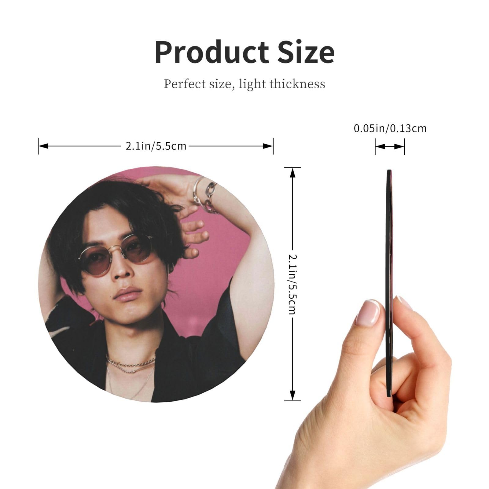 Amazon.co.jp: 松村北斗6 冷蔵庫マグネット丸型 ハート型です ガラス