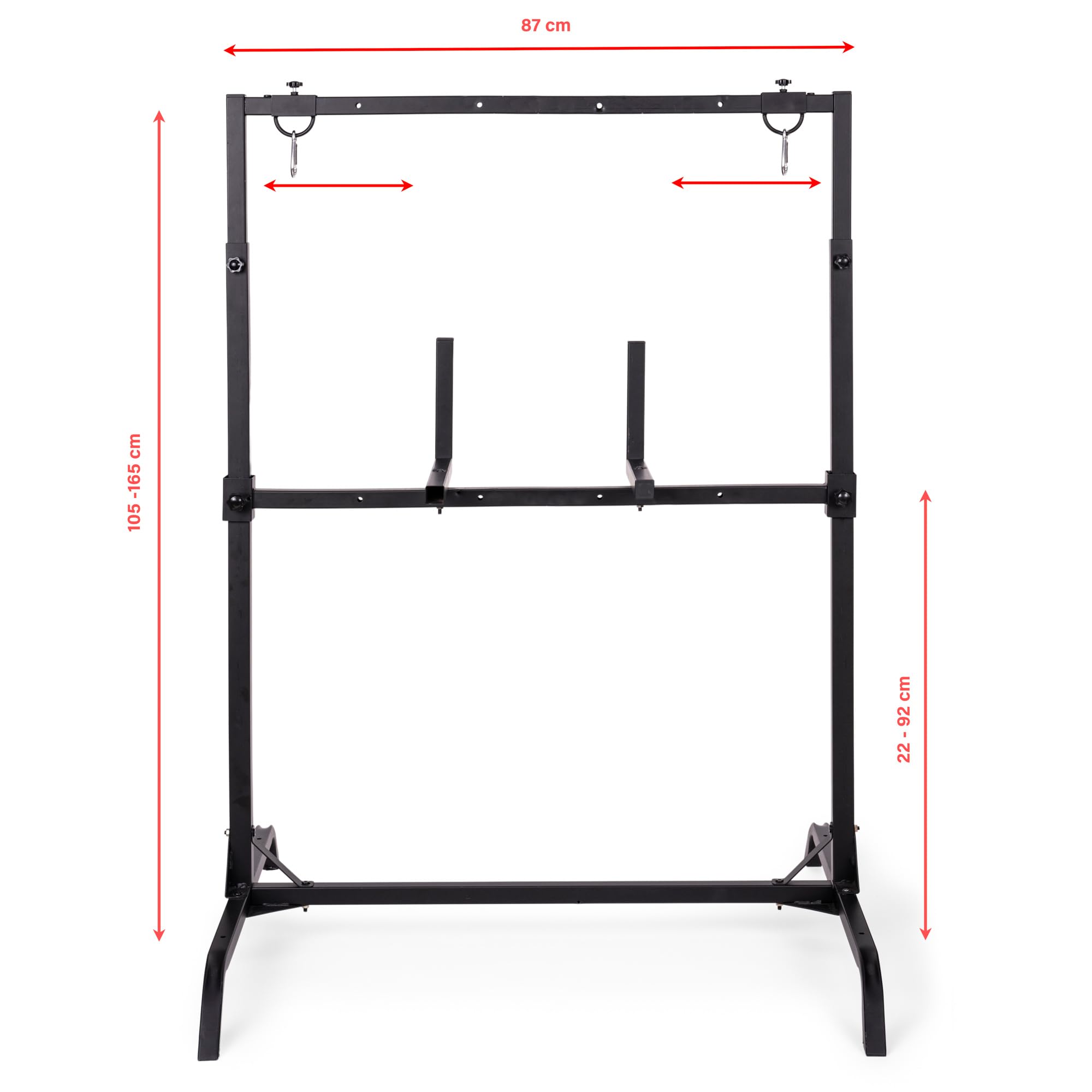 YAK Archery Universal Zielscheibenständer – Vielseitig, Höhenverstellbar, Passend 80x80, 60x60 cm Zielscheiben und Schießsäcke, Leicht & Stabil, Pulverbeschichtetes Aluminium