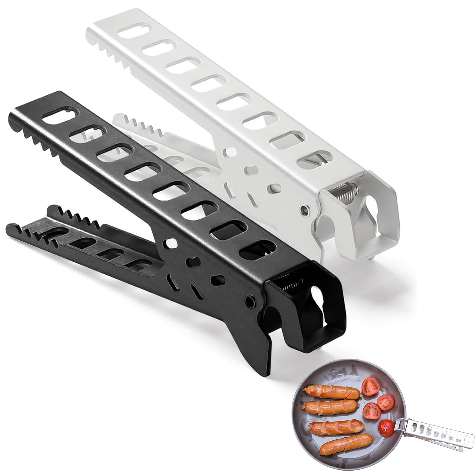 Retriever Zange, 2 Stück Pot Gripper Küchenzange Metall Topf Griff zum Tragen und Greifen von Schüsseln, Pfannen, Töpfen, Hot Gripper Ofenzange Camping-Essential für die Outdoor-Küche