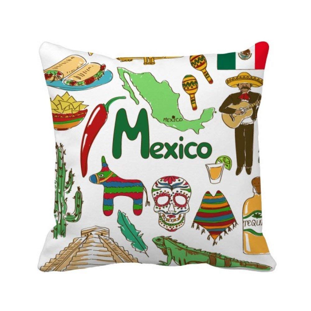 Oreiller Mexique paysage et animaux pour sublimer votre canapé et décorer le salon