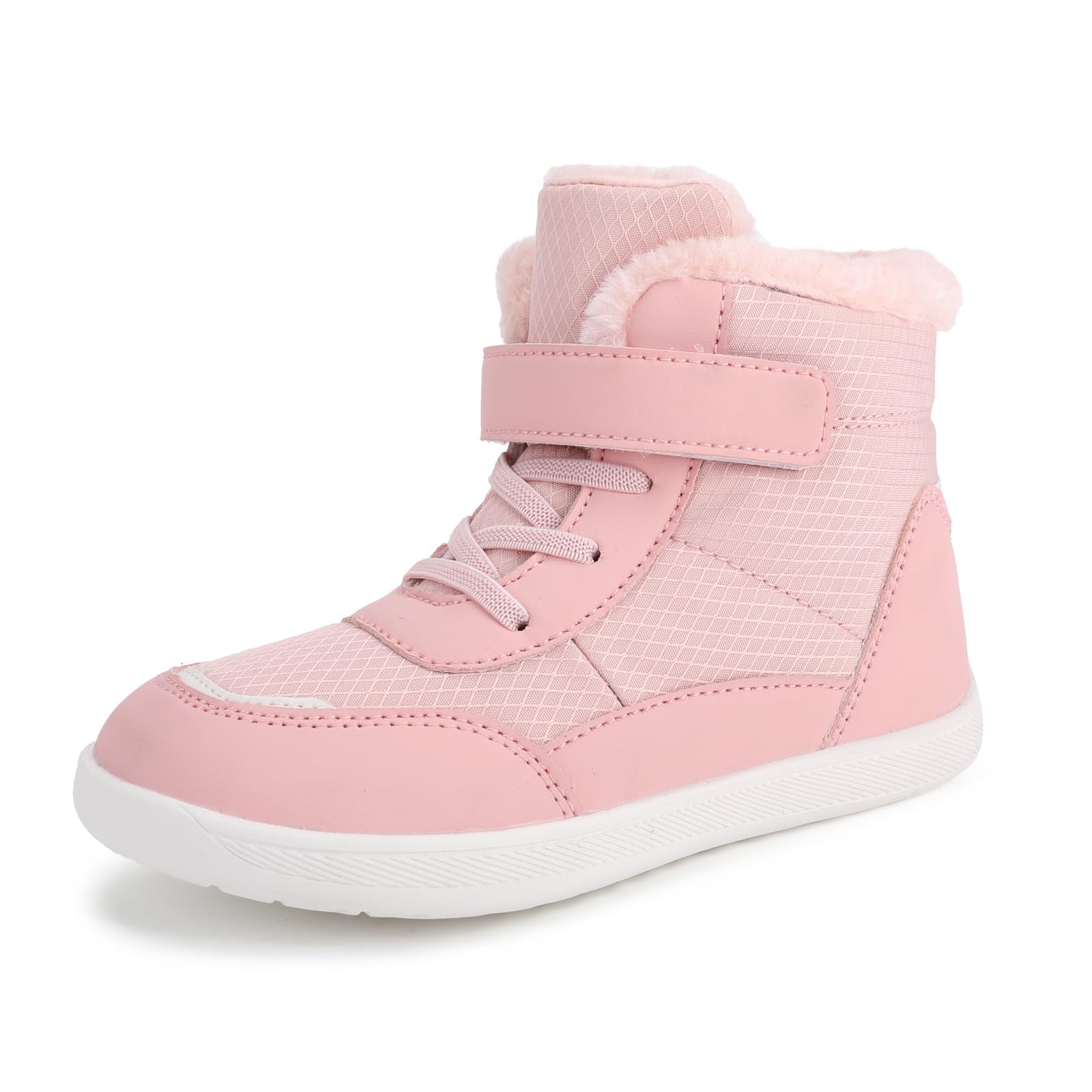 Stivali da Neve Ragazzi Ragazze Scarpe Invernali per Bambini Leggero, Antiscivolo e Caldo Barefoot Scarpe, Rosa, 30
